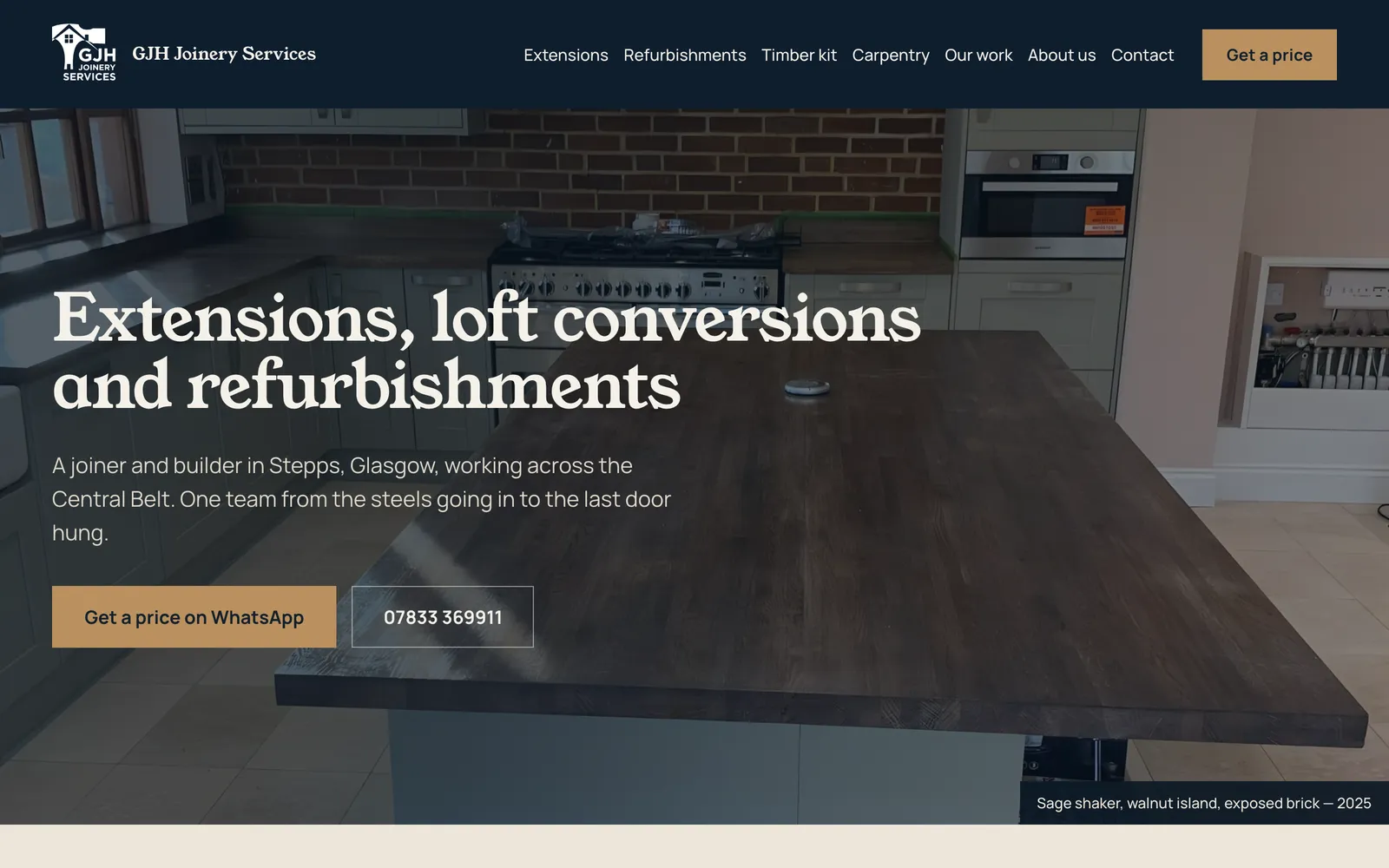 GJH Joinery Services homepage