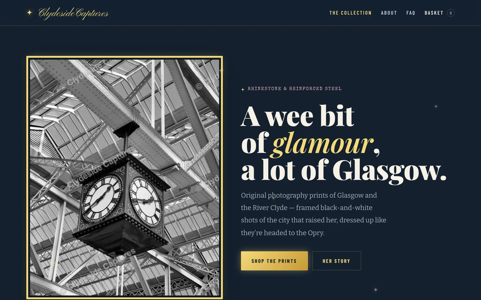 Clydeside Captures print studio homepage